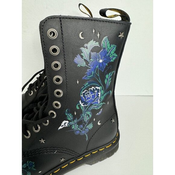 NEW Doc Dr. Marten’s 1490 Mystic Garden Floral Black Boots EU 37 US 6 Women's - Picture 3 of 7